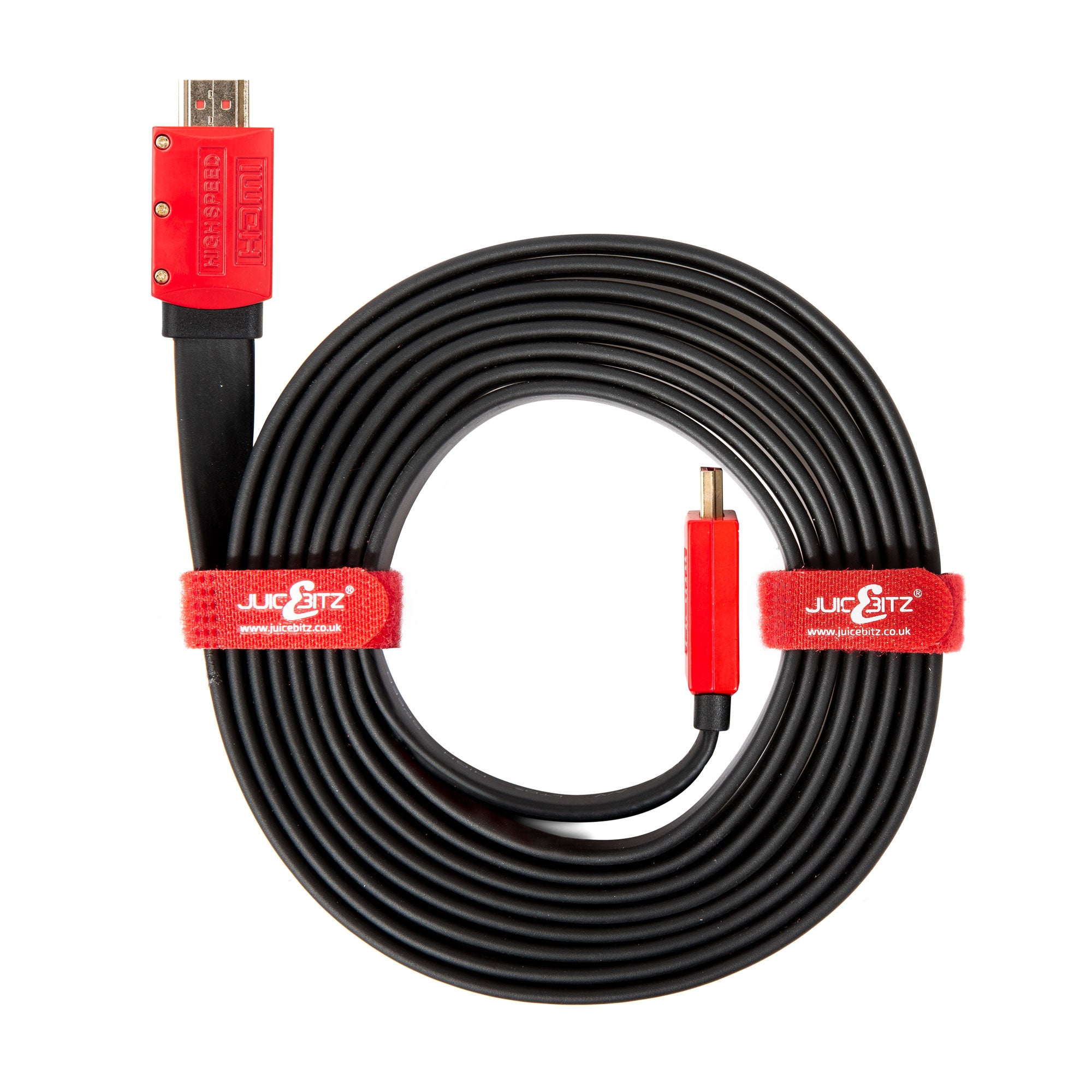 Flat HDMI v2.0 4k 60fps Ultra HD High Speed Cable HDR Graphics, Straight Connectors