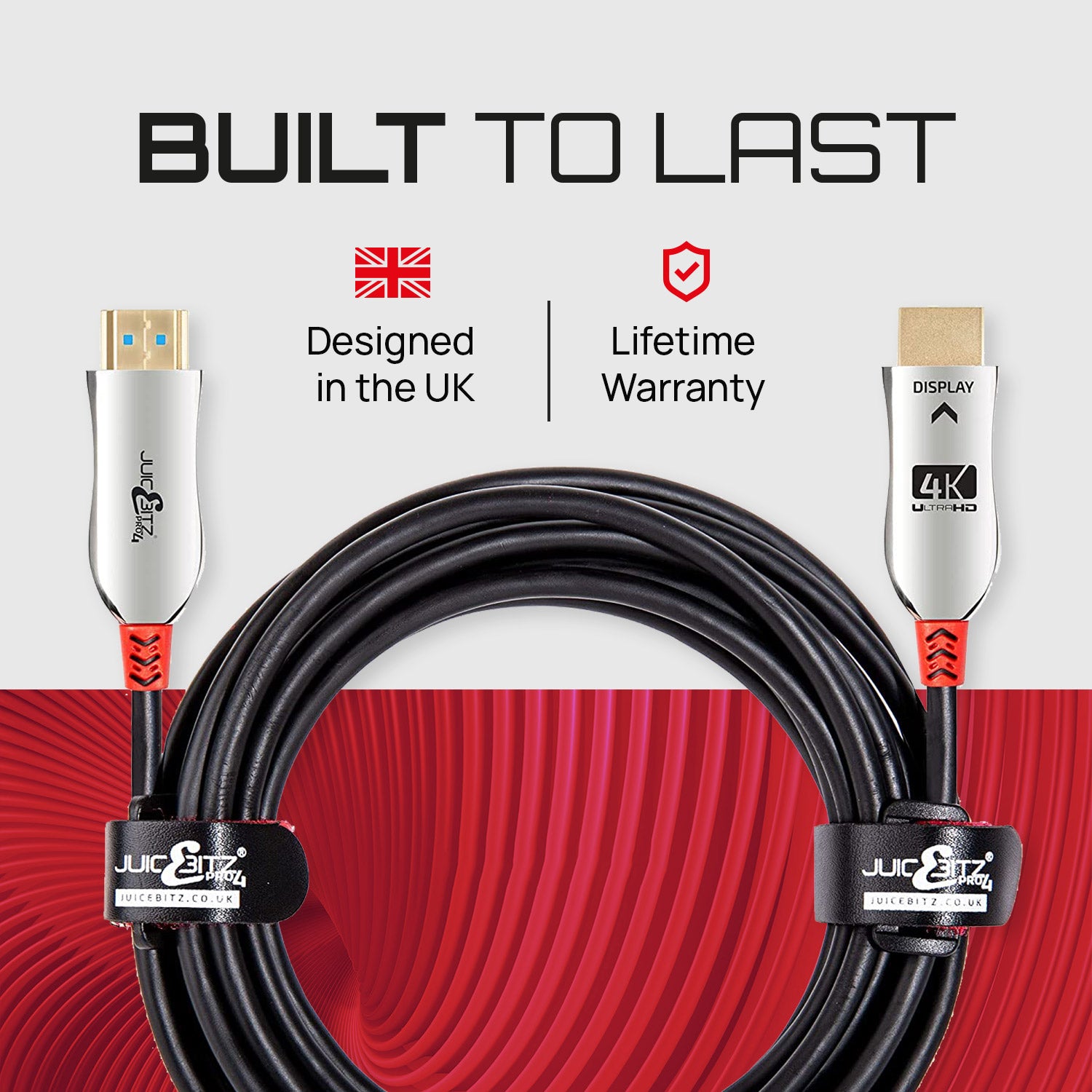 PRO Series 4k Fibre Optic HDMI Cable Lead Ultra High Speed 18Gbps v2.0b AOC Cord
