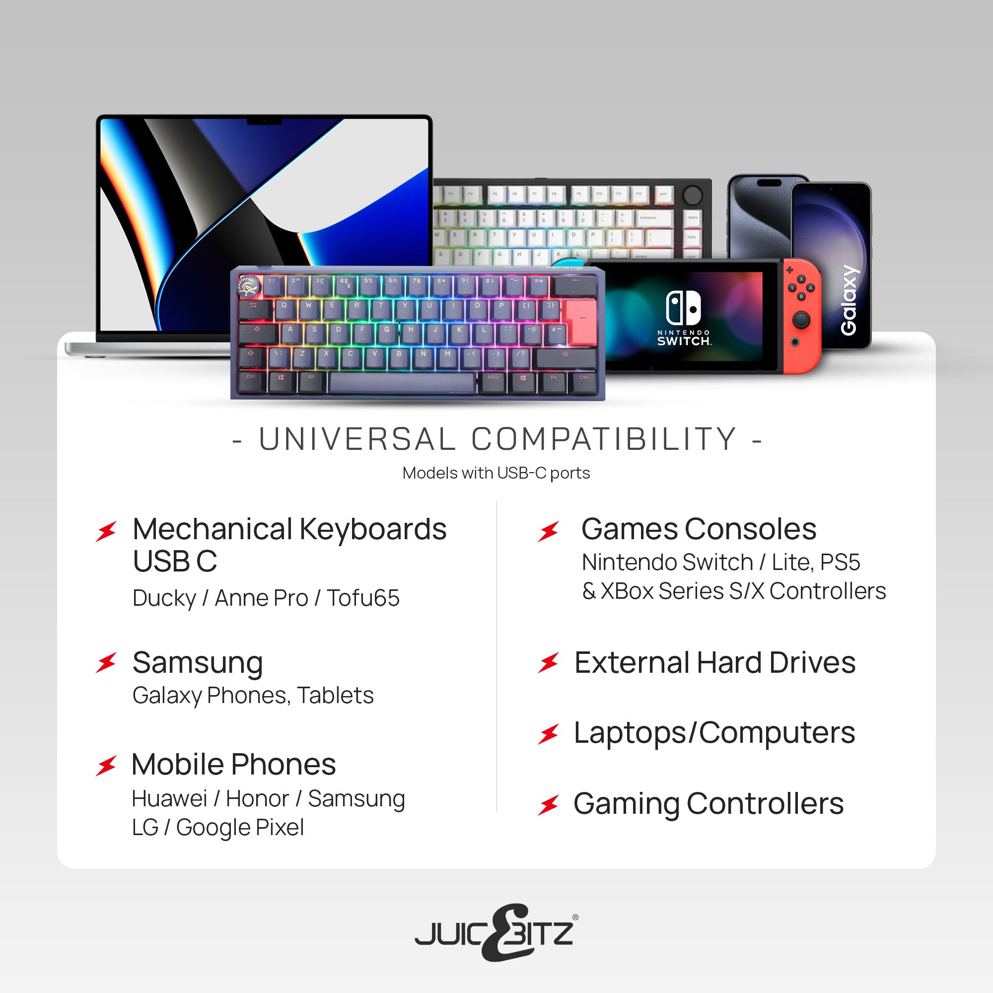 PRO Series Retractable Coiled USB 2.0 to GX16 + GX16 to USB-C Cable for Mechanical Keyboard - Black