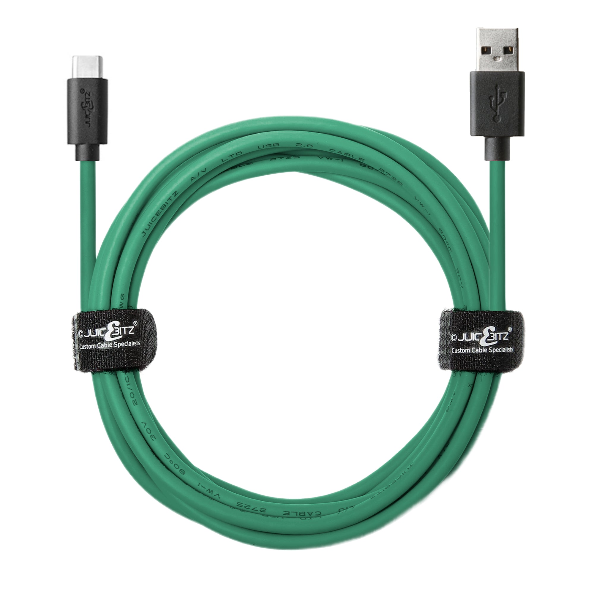 USB 2.0 Male to USB-C 3A Fast Charger Data Cable - Green