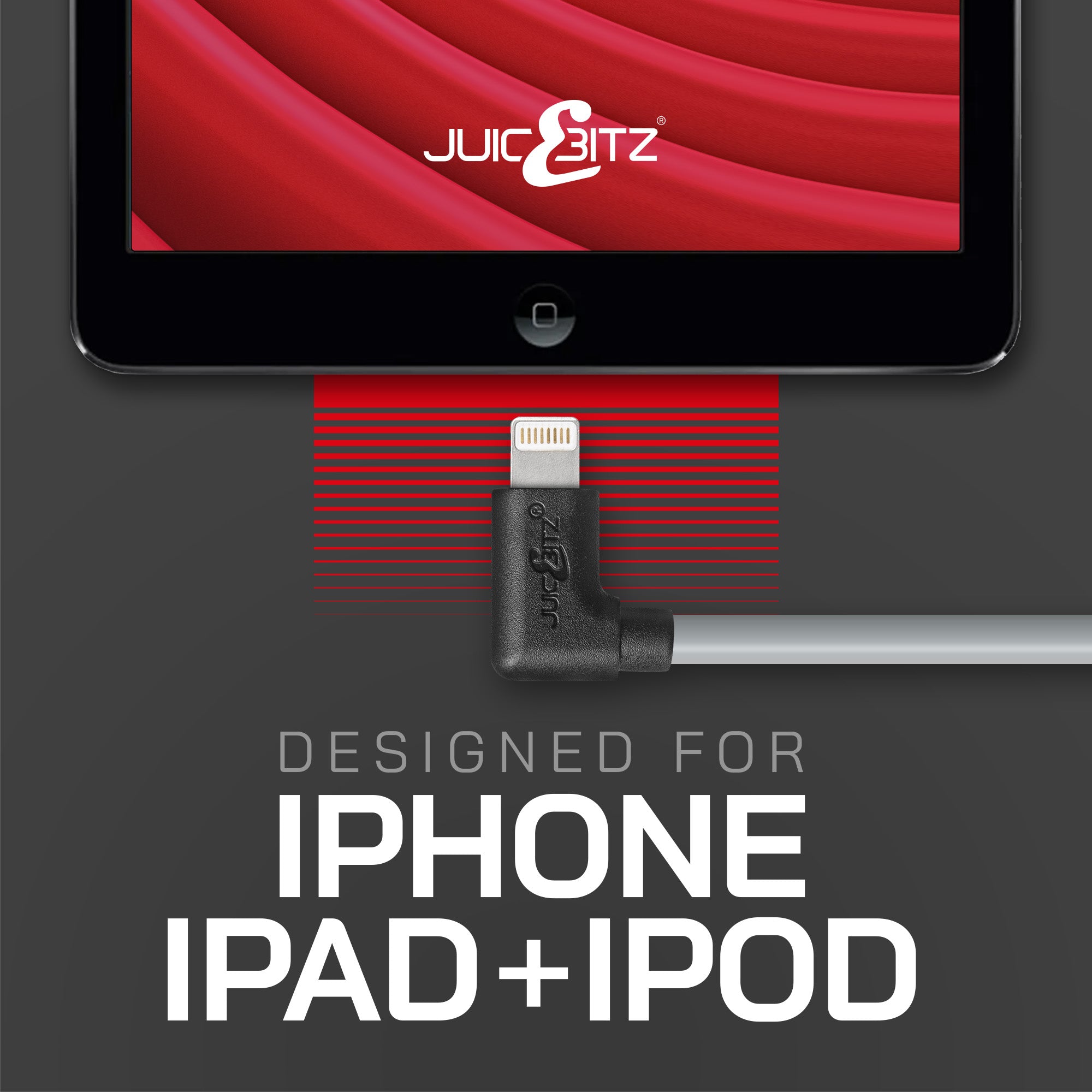 USB-C to 8 Pin Angled PD 20W Fast Charger Cable Sync Wire for iPhone 8 to 14, iPad Air/Pro - Grey