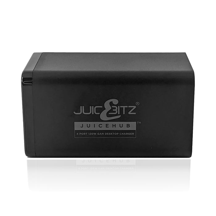 JuicEBitz JuicEHub™ 120W 4 Port GaN USBC PD3.0 Desktop Charger + QC3
