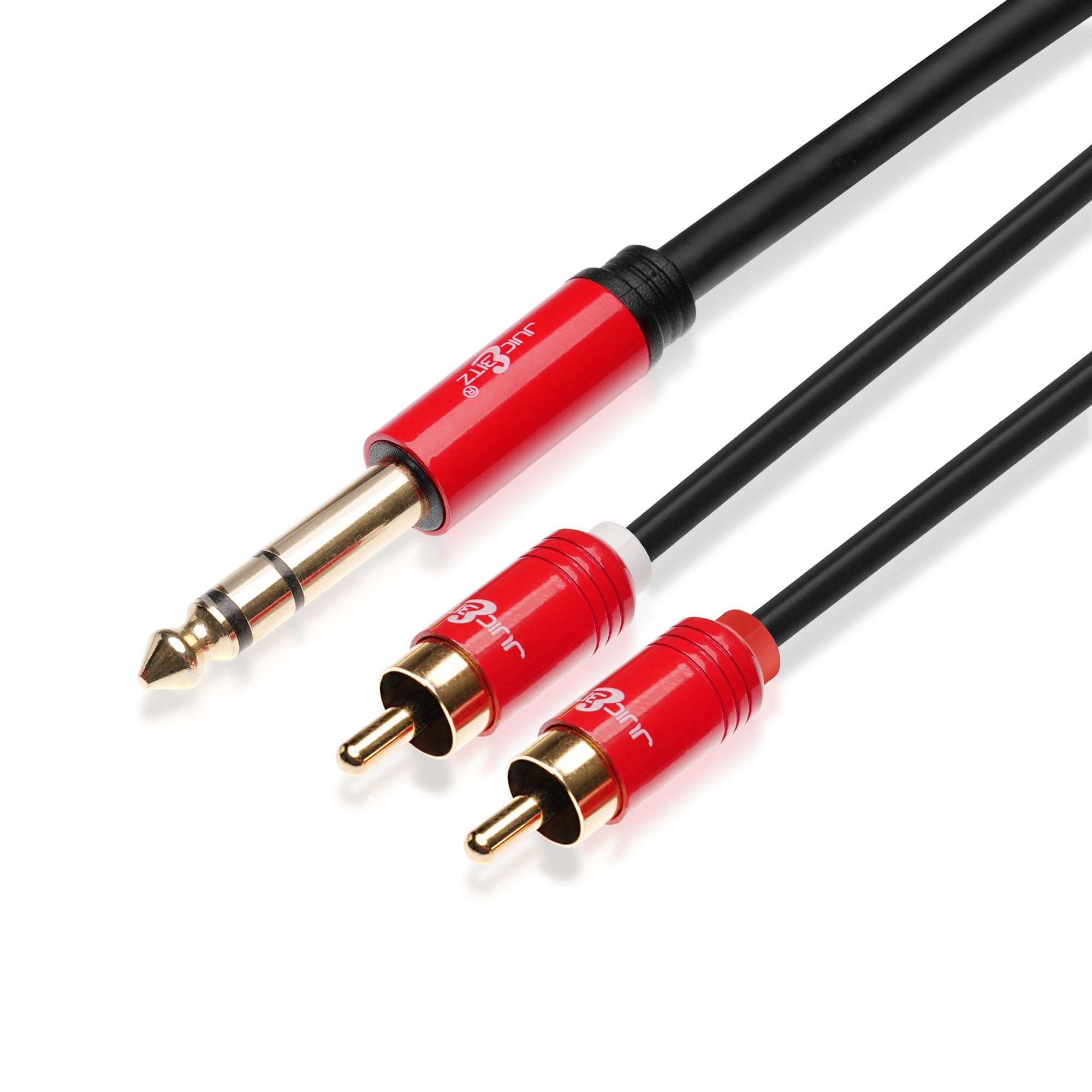 6.35mm (1/4") Jack to 2 x Phono RCA Male Stereo Cable Lead