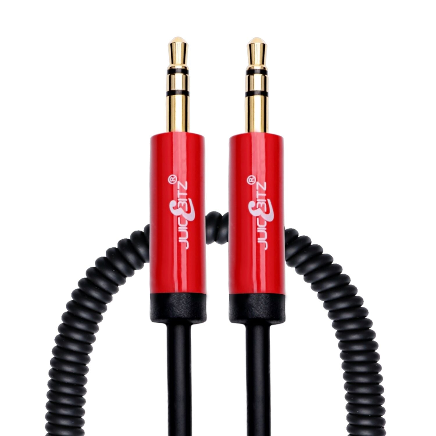 3.5mm Jack Retractable Coil Sprung Audio AUX Lead