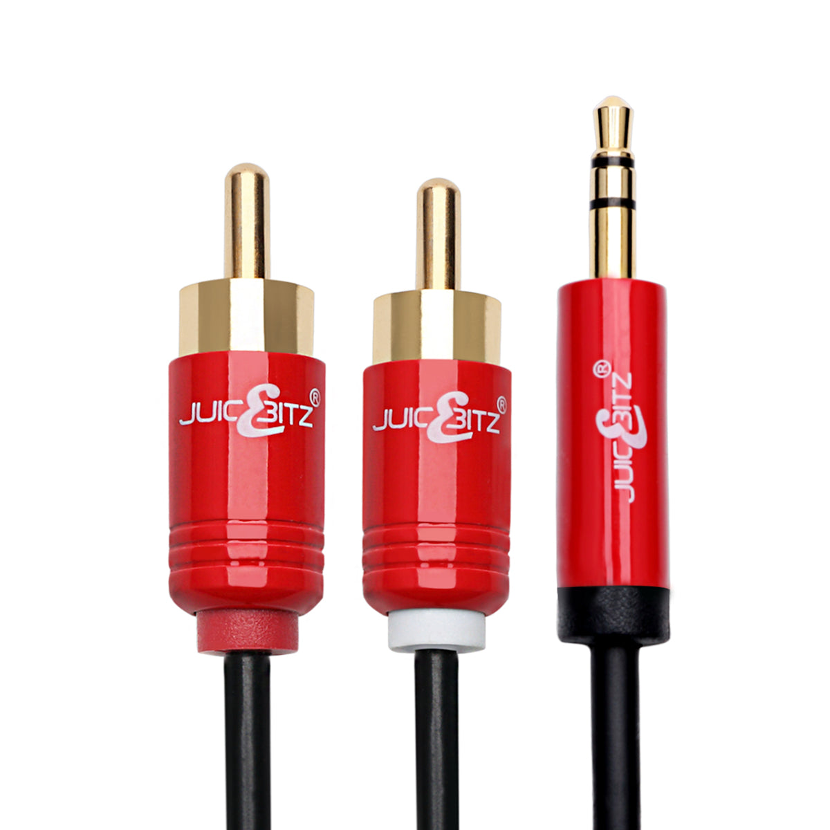 3.5mm Stereo Jack Plug to Twin RCA Male Shielded Phono Cable
