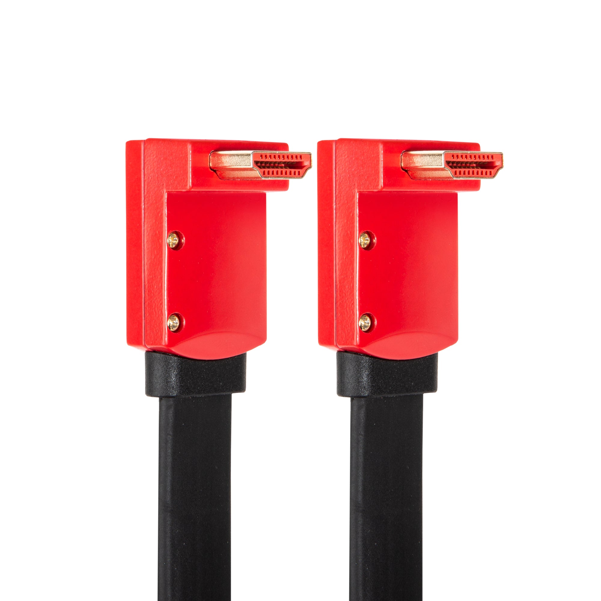 Flat HDMI v2.0 4k 60fps Ultra HD High Speed Cable HDR Graphics, Angled Connectors