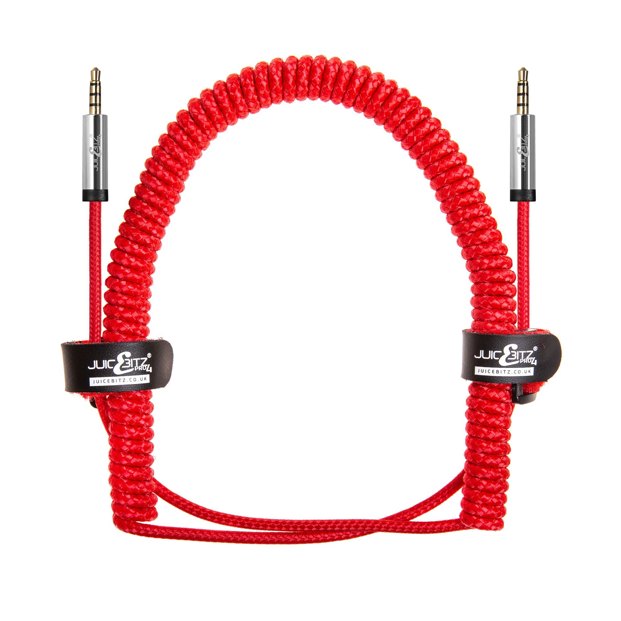 PRO Series 3.5mm to 3.5mm Braided Coiled Retractable Stereo Jack Aux Lead