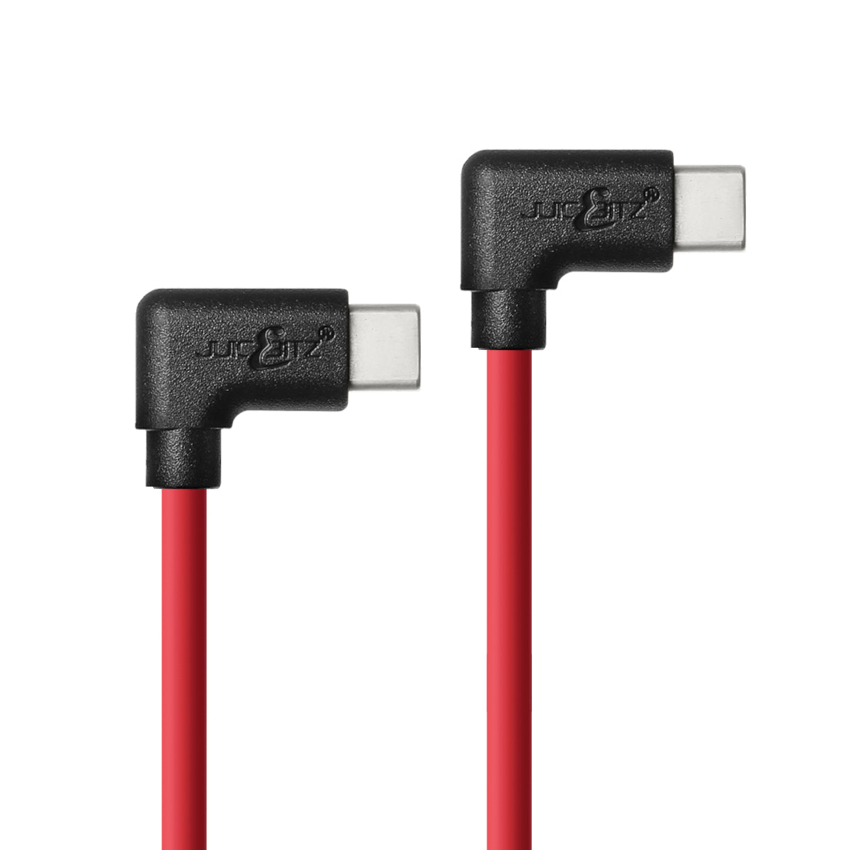 USB-C to USB-C Angled 3A Charger Cable USB 2.0 Data Transfer Lead - Red