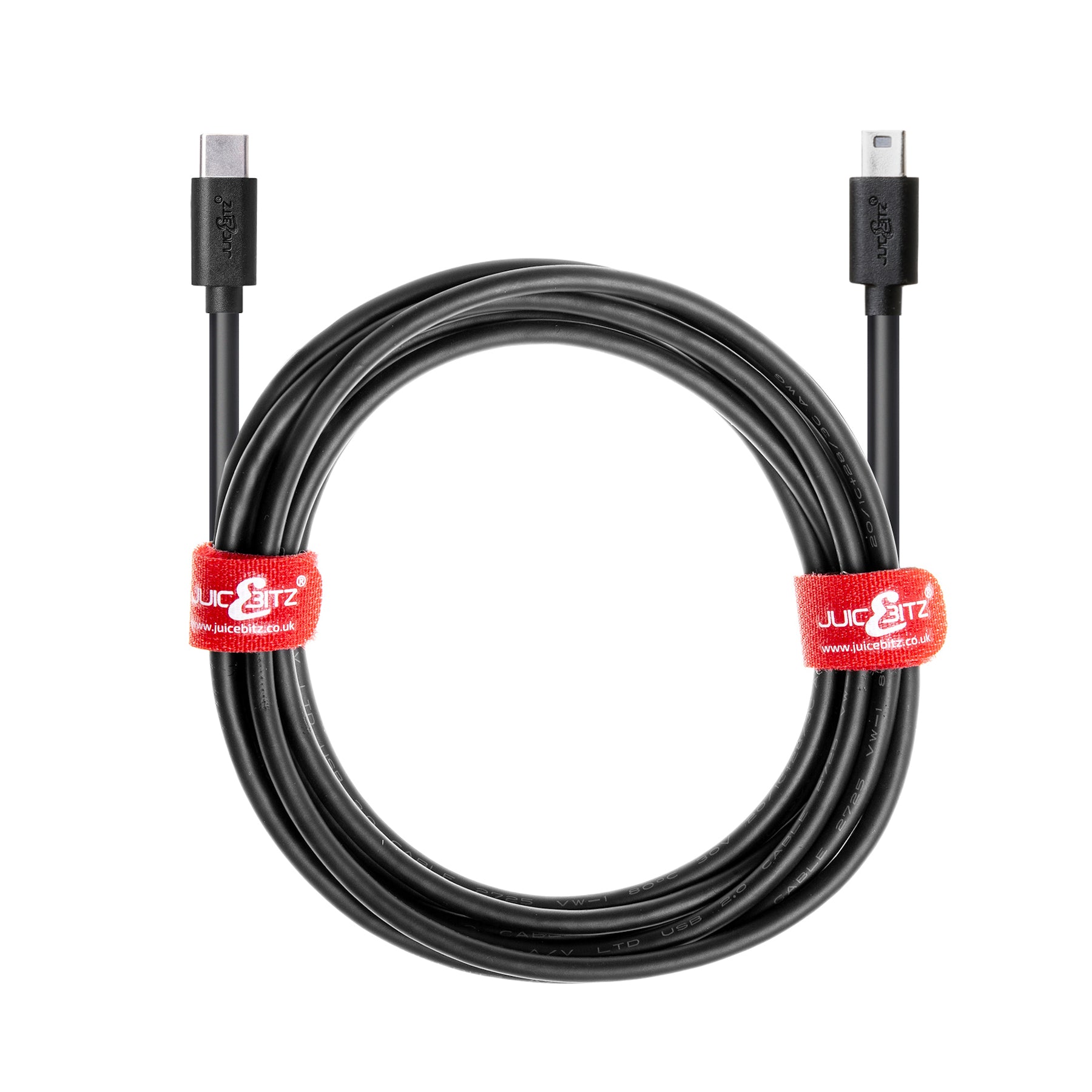 USB-C to Mini-USB 2.0 Charger Data Sync Cable - Black