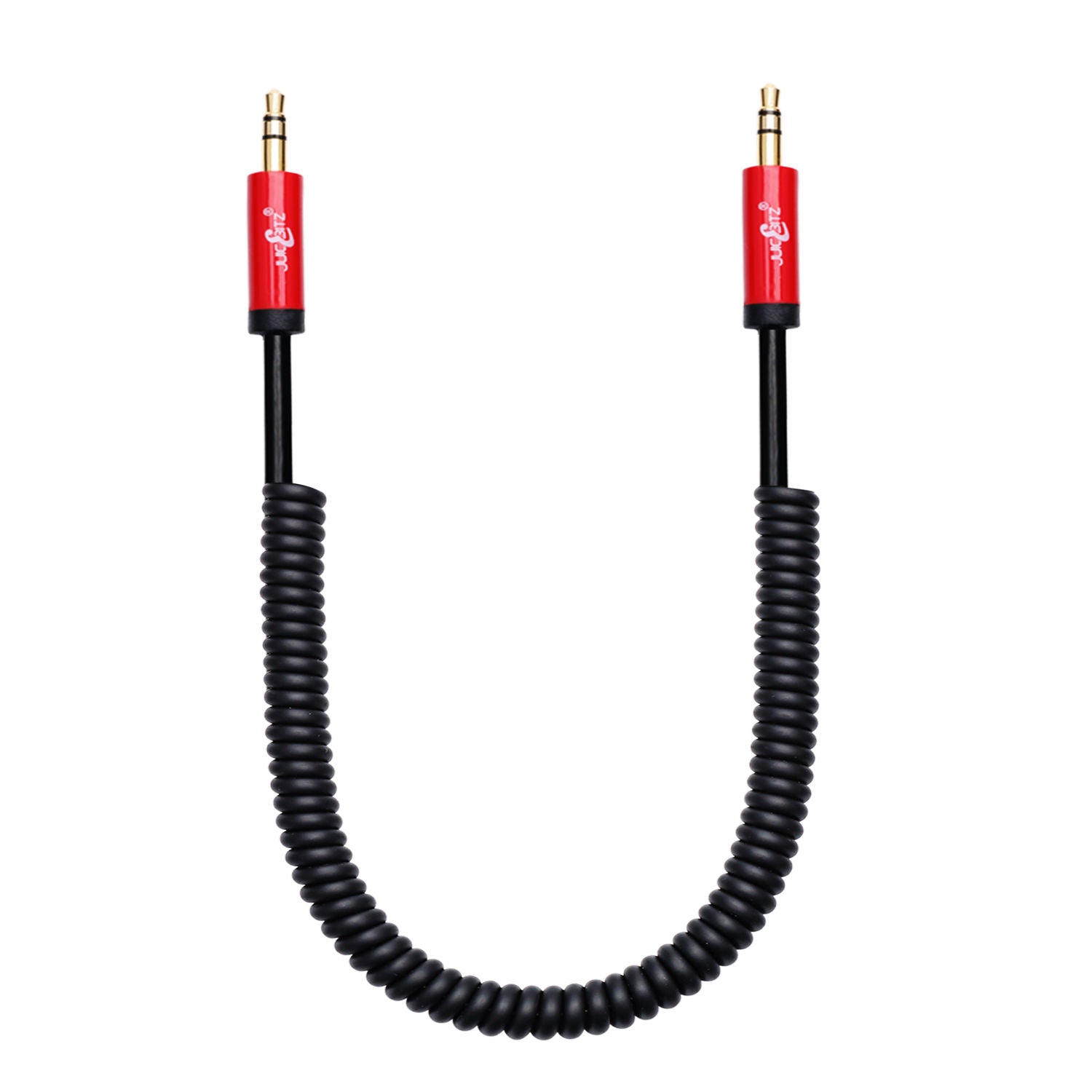 3.5mm Jack Retractable Coil Sprung Audio AUX Lead