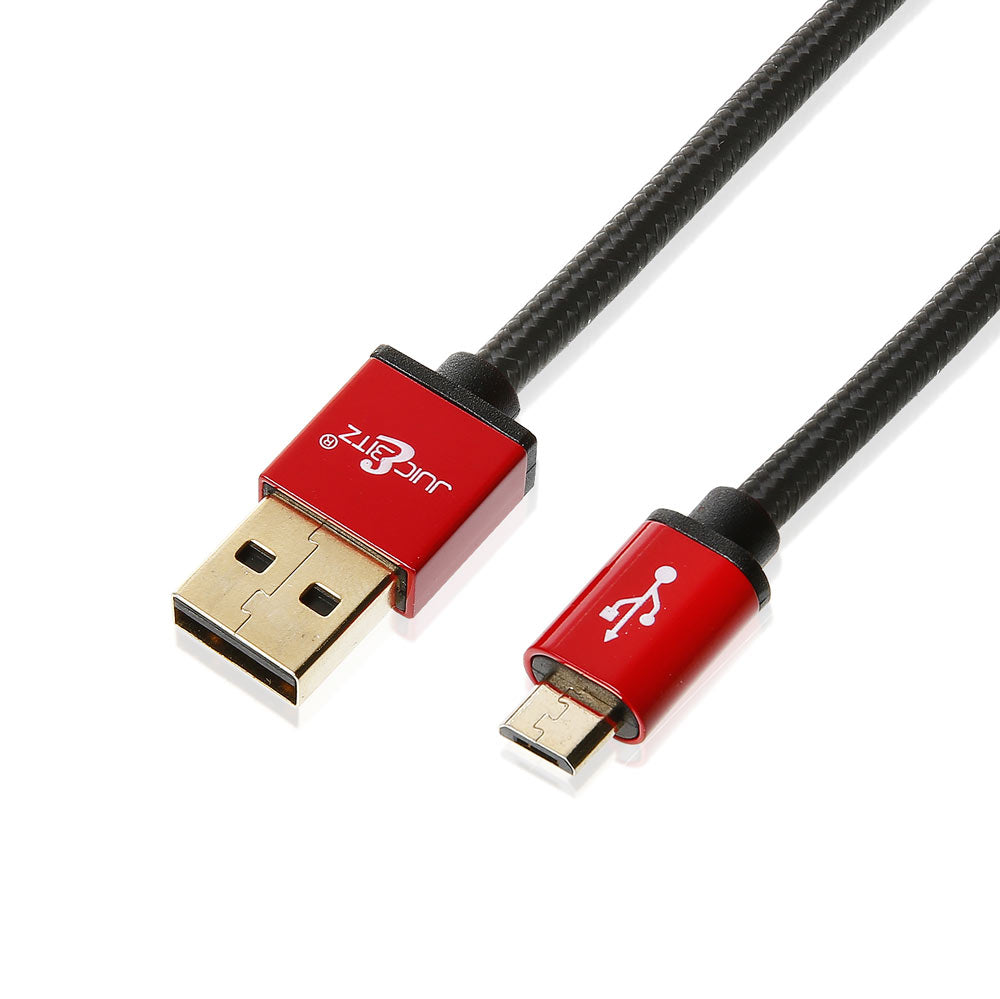 Premium Braided USB 2.0 to Micro-USB Fast Charger Cable Data Transfer Lead - Black