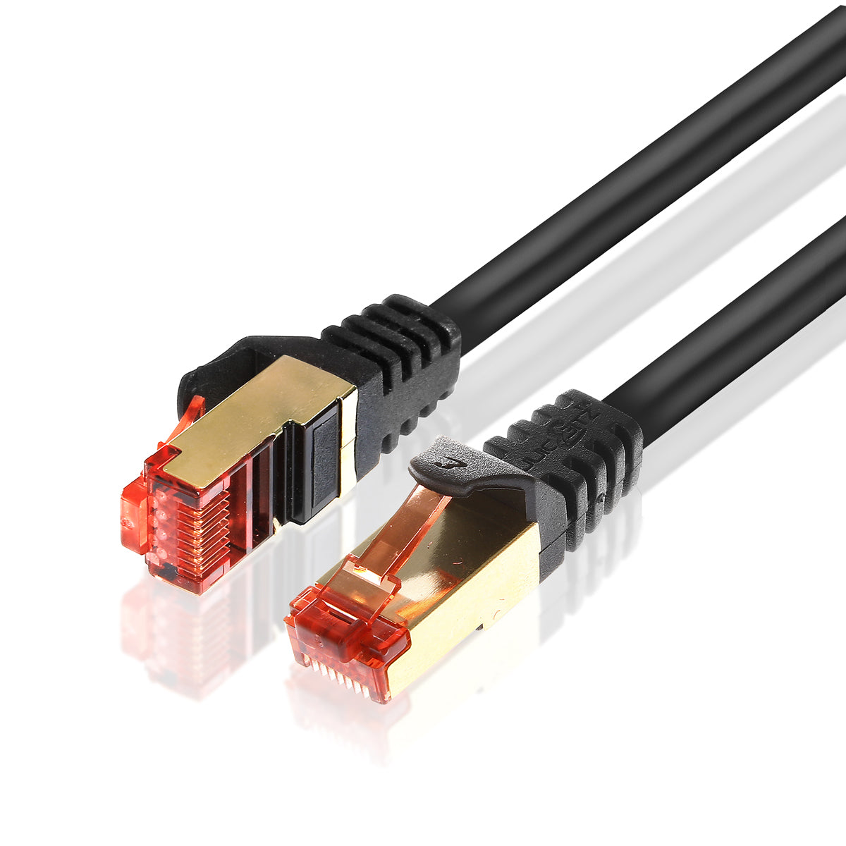 CAT6 Shielded RJ45 Ethernet LAN SFTP Patch Cable LSZH - Black