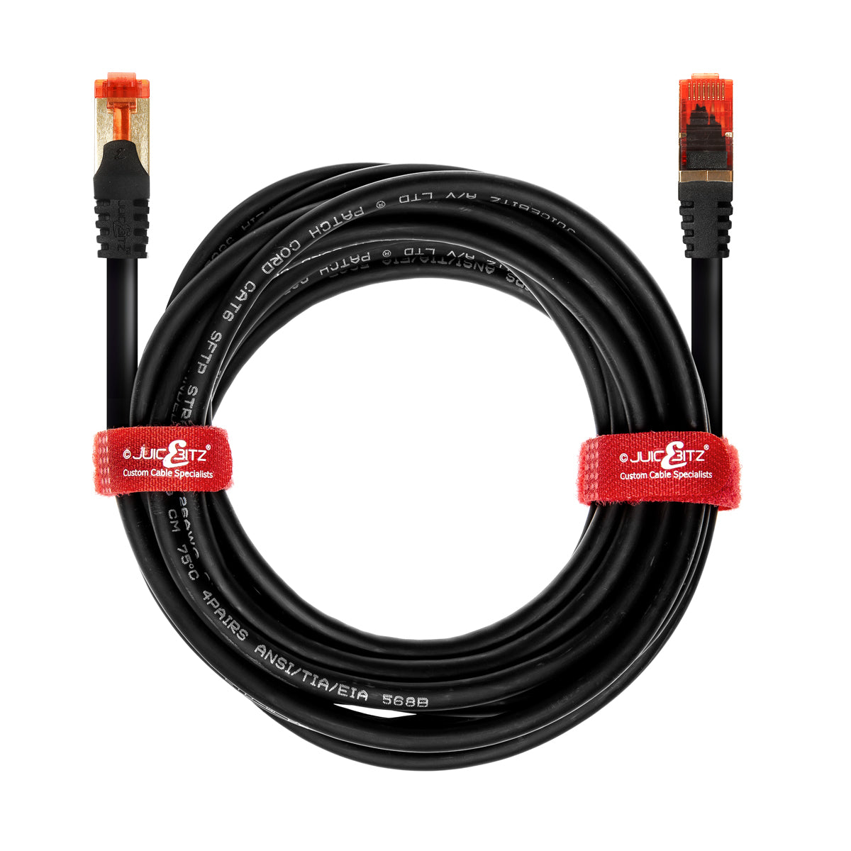 CAT6 Shielded RJ45 Ethernet LAN SFTP Patch Cable LSZH - Black