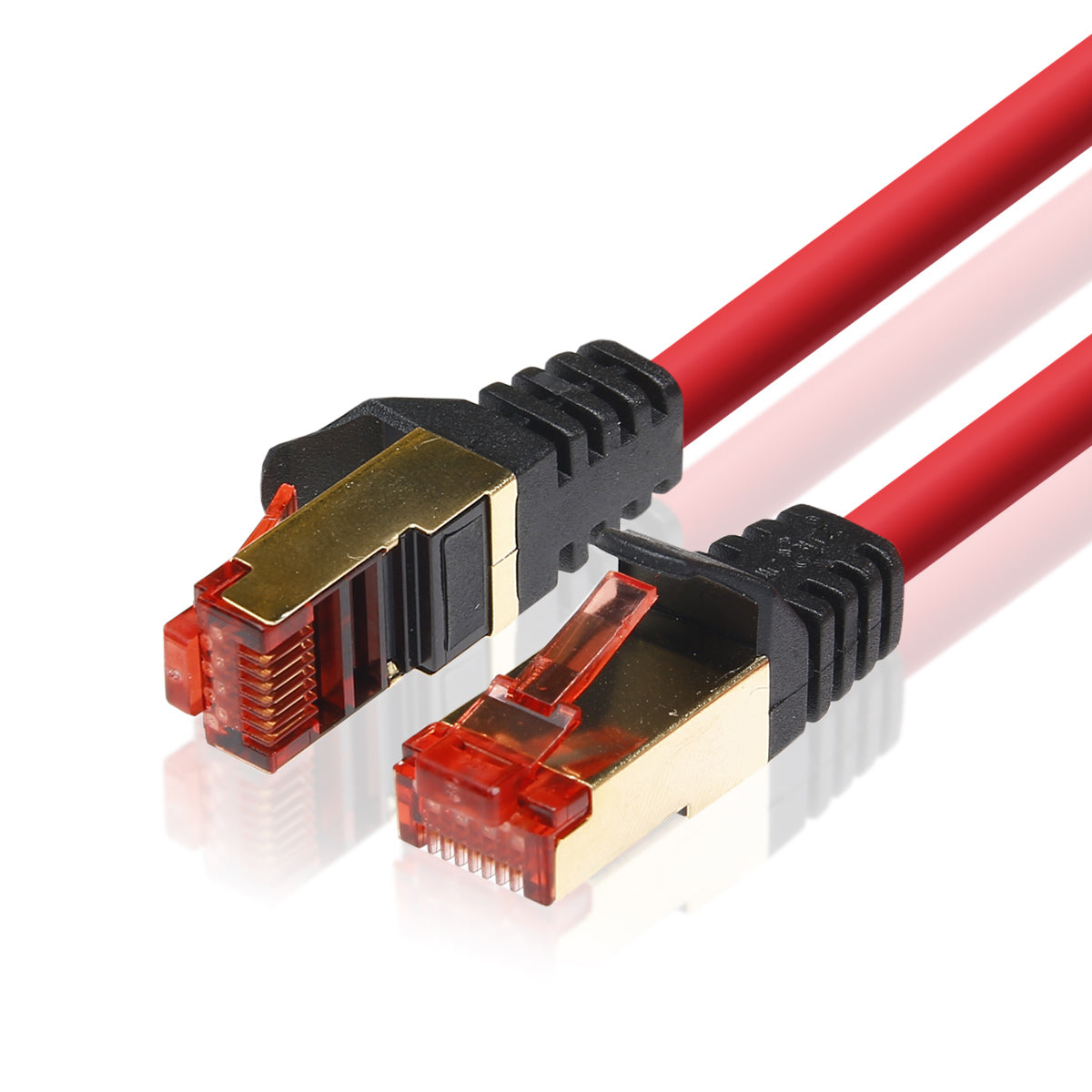 CAT6 Shielded RJ45 Ethernet LAN SFTP Patch Cable LSZH - Red