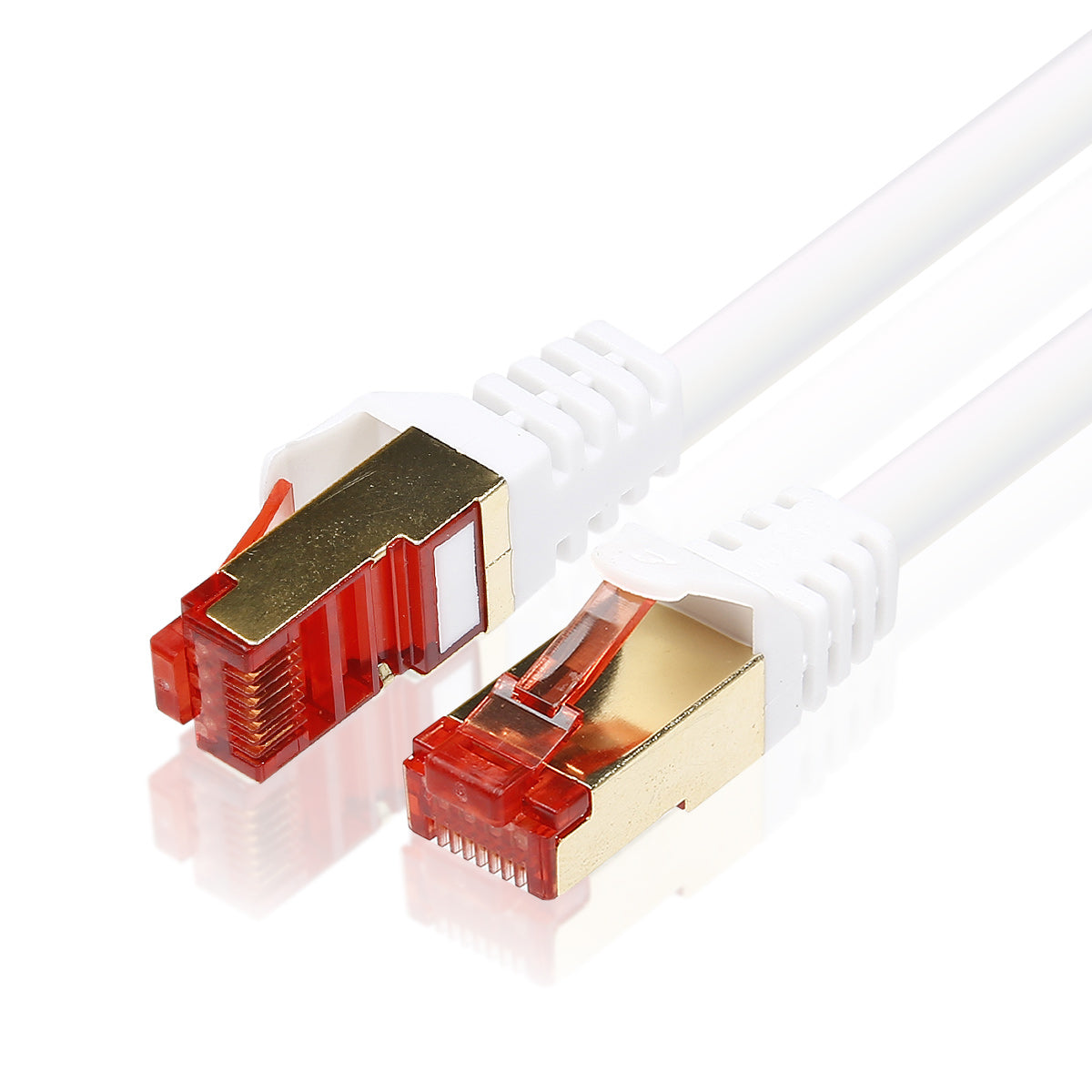 CAT6 Shielded RJ45 Network LAN SFTP Patch Cable LSZH - White