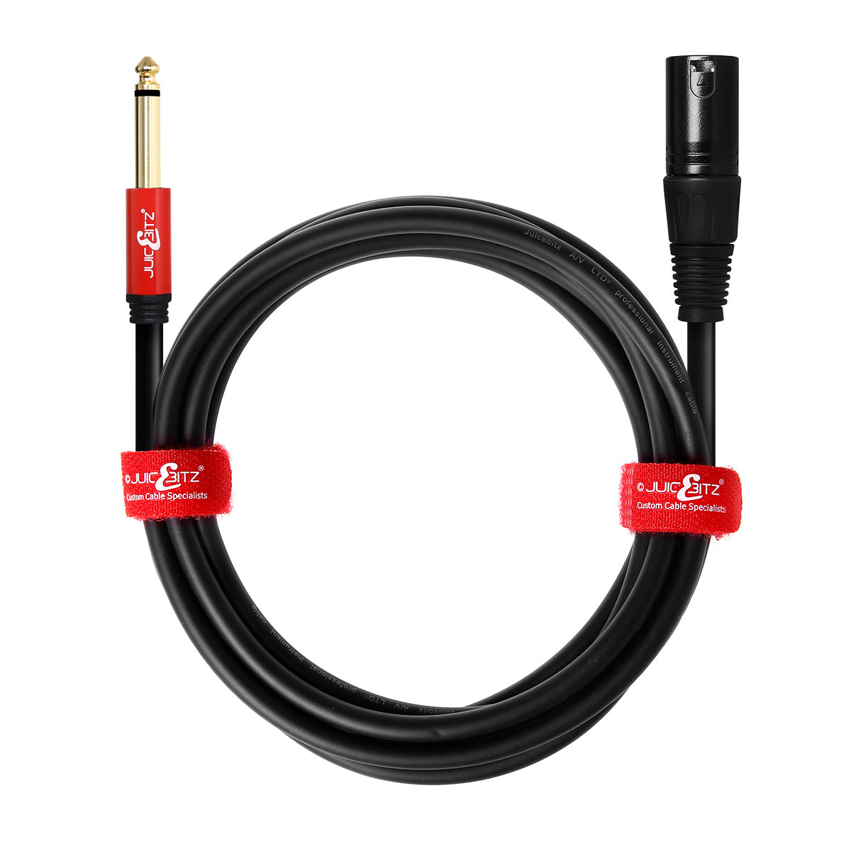 6.35mm 1/4" Mono Jack Lead to Male XLR Speaker Audio Cable