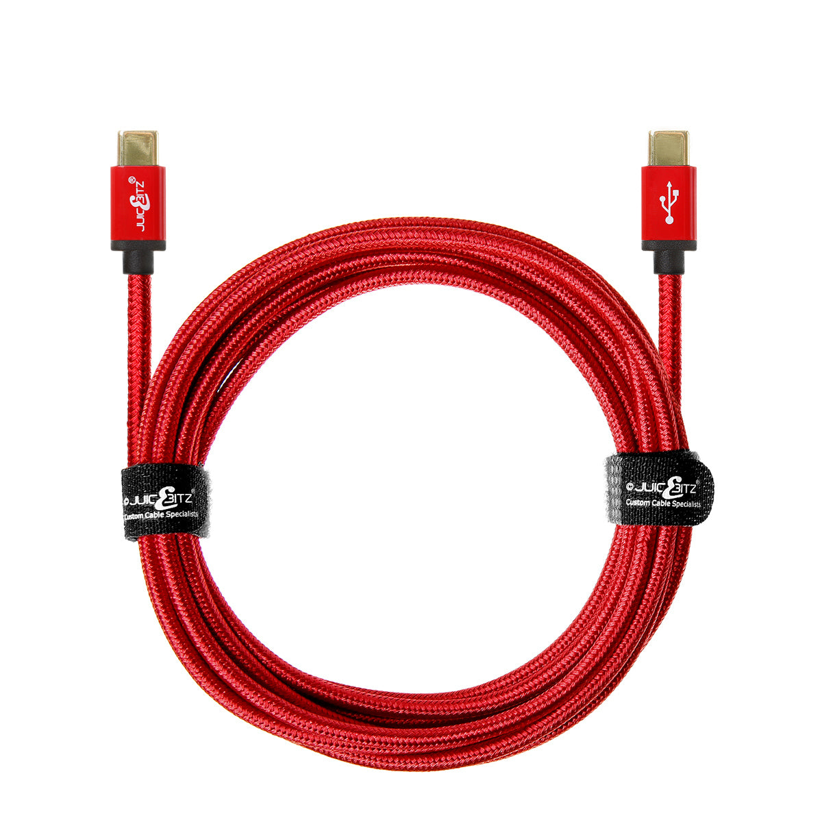 Braided USB-C to USB-C 3A Fast Charger Cable USB2.0 Data Transfer Lead - Red