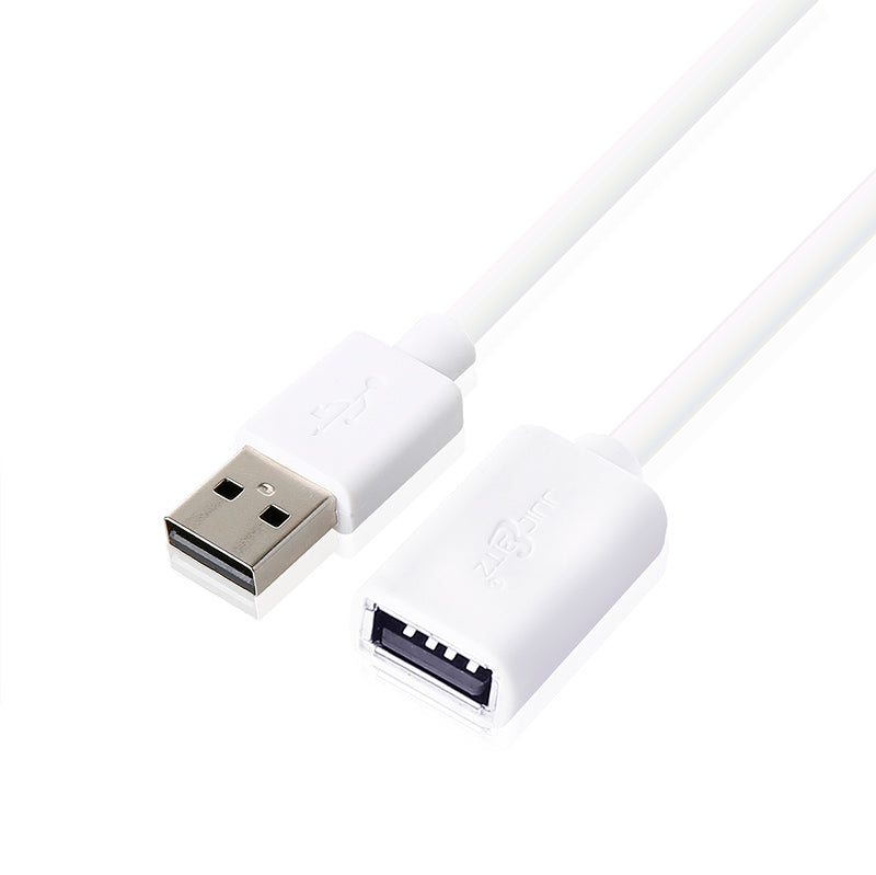 USB 2.0 Male to Female High Speed Extension Charging & Data Cable - White