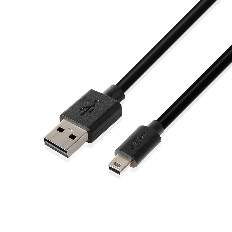 USB 2.0 Male to Mini-USB Charger Data Cable - Black