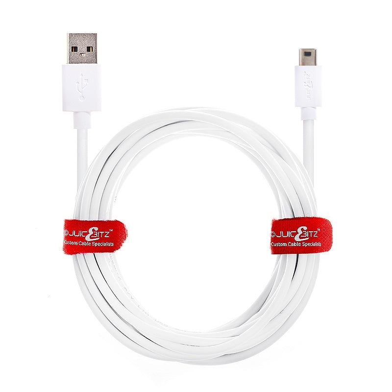 USB 2.0 Male to Mini-USB Charger Data Cable - White